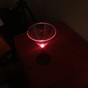 Flashing Martini Cocktail Glass